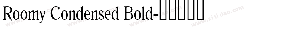 Roomy Condensed Bold字体转换